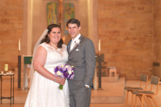 Wedding standing inside